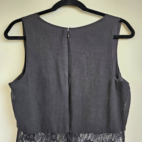 Topshop Black Dress with Lace Accent, US 6 - Picture 4 of 6
